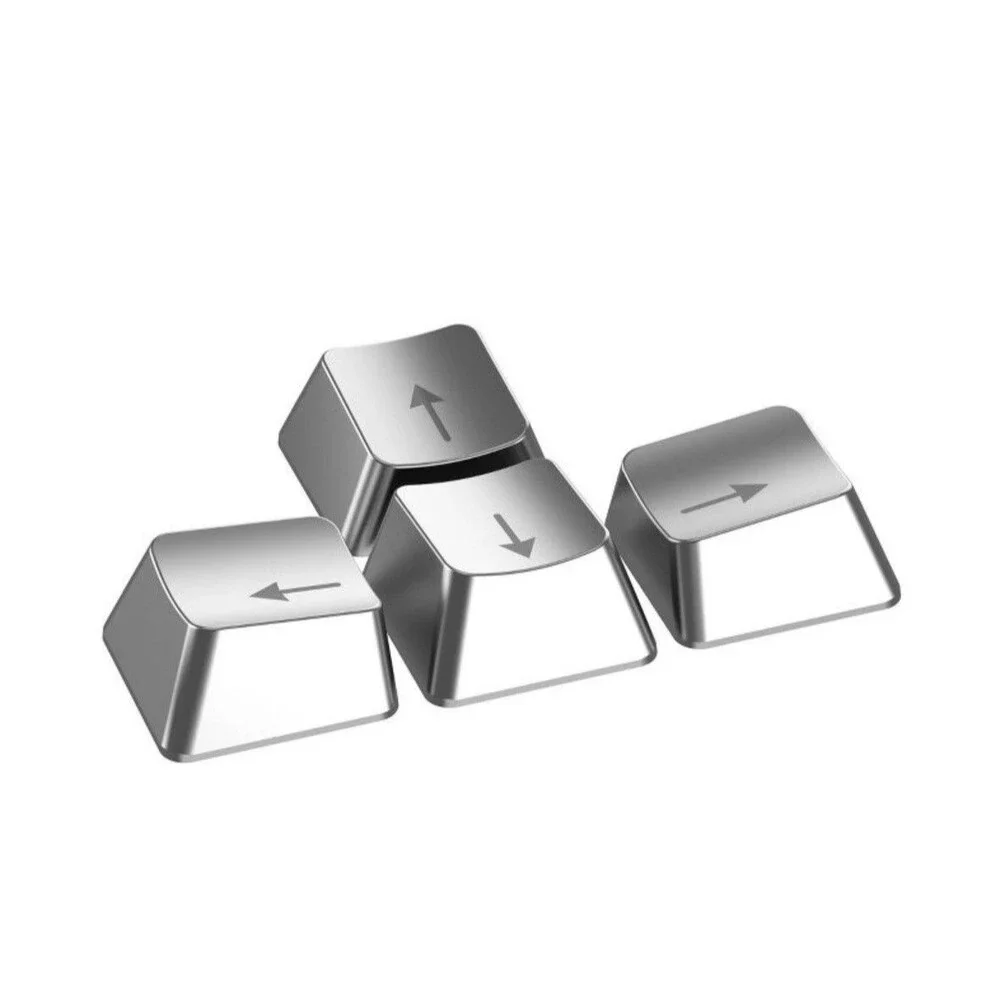 Silver Accent Key Cap Pack Arrow Keys and Spacebar Replacement Accessories NEW
